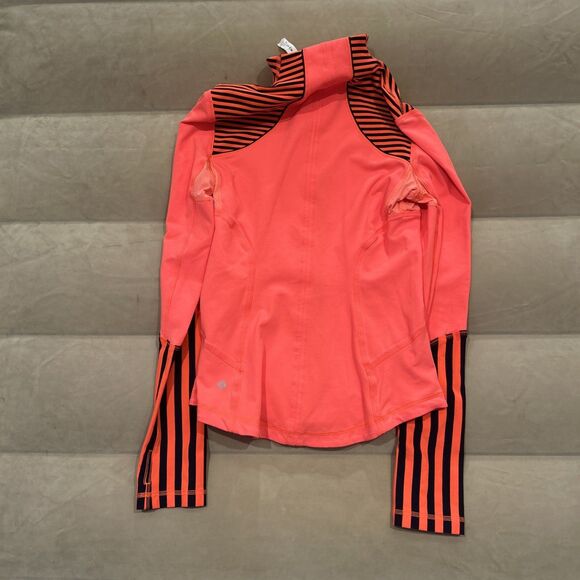 LULULEMON WOMEN'S DEFINE JACKET Size 6 Bright Orange Black - Picture 7 of 9
